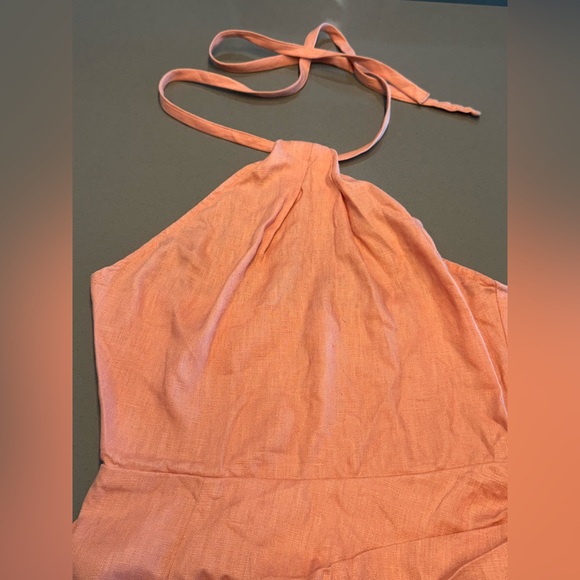 Reformation Dory Linen Dress peachy pink 0 - Picture 6 of 8